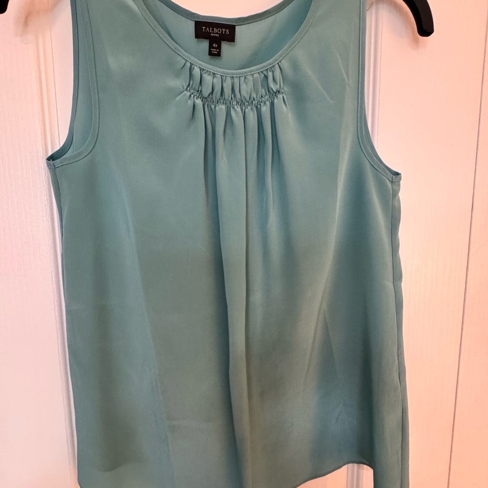 Talbots Sleeveless Top in Soft Aqua